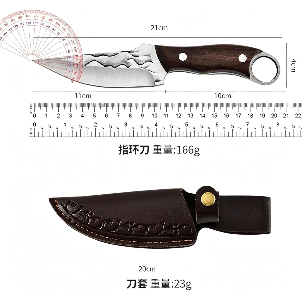 Hand Forged High Carbon Steel Chef Knife with Sheath Chef Knife Axl