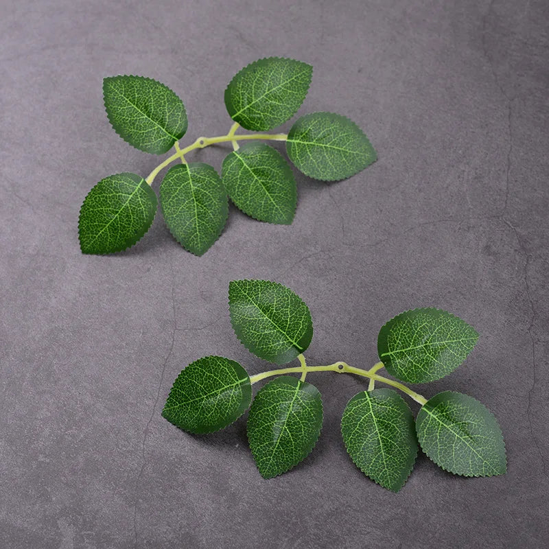 Artificial Rose Leaves Silk Greenery for DIY Crafts 10/30/50 Pcs Artificial Floral Leaves Axl