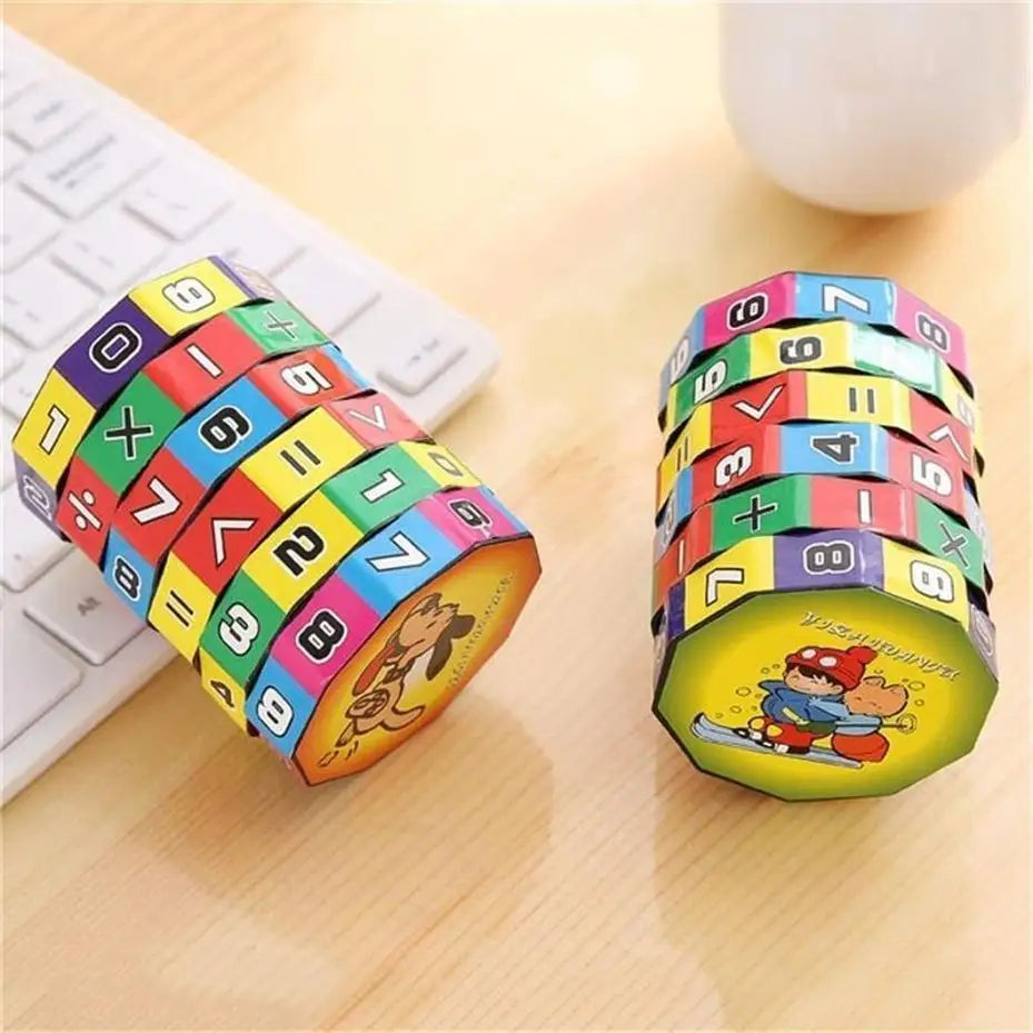Kids Math Cylinder Puzzle Toy – Arithmetic Learning Game Math Learning Toy Axl