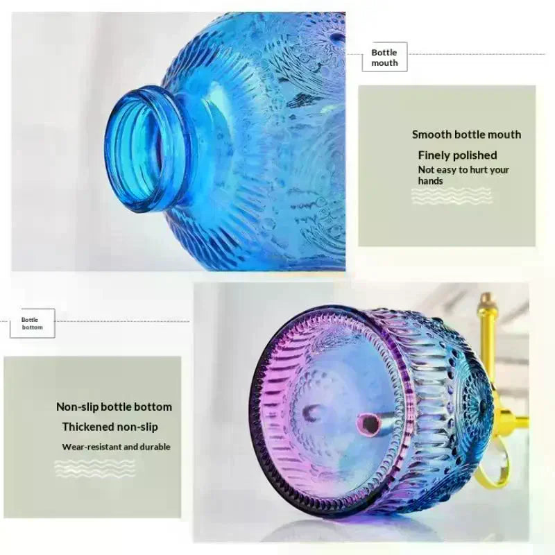 Vintage Glass Plant Mister Spray Bottle – Retro Embossed Design Plant Mister Bottle Axl