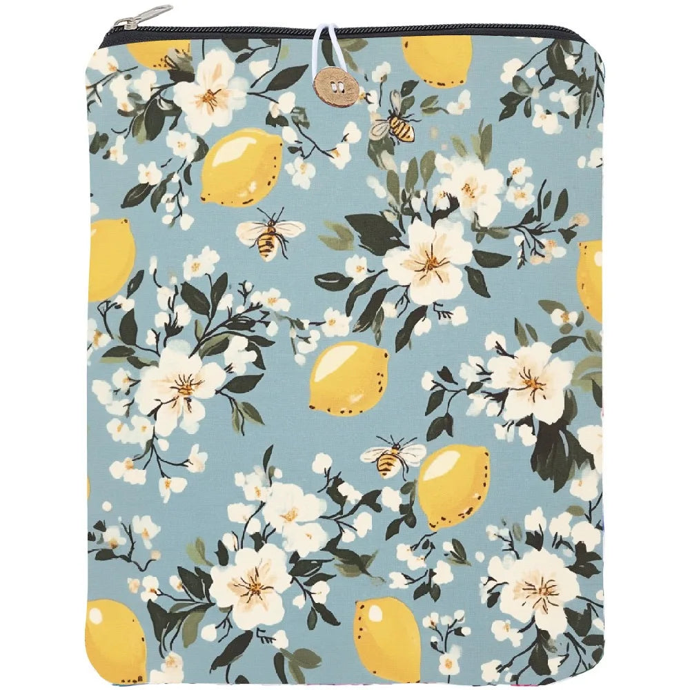 Polyester Book Cover Notebook Wrap with Button – Lemon Print Notebook Cover Wrap Axl AECH04-19391