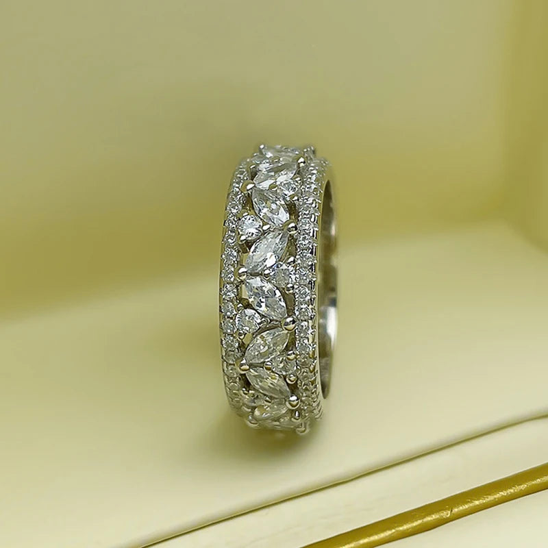 Huitan Cubic Zirconia Women's Wedding Band Ring | Q332 Wedding Band Ring Axl