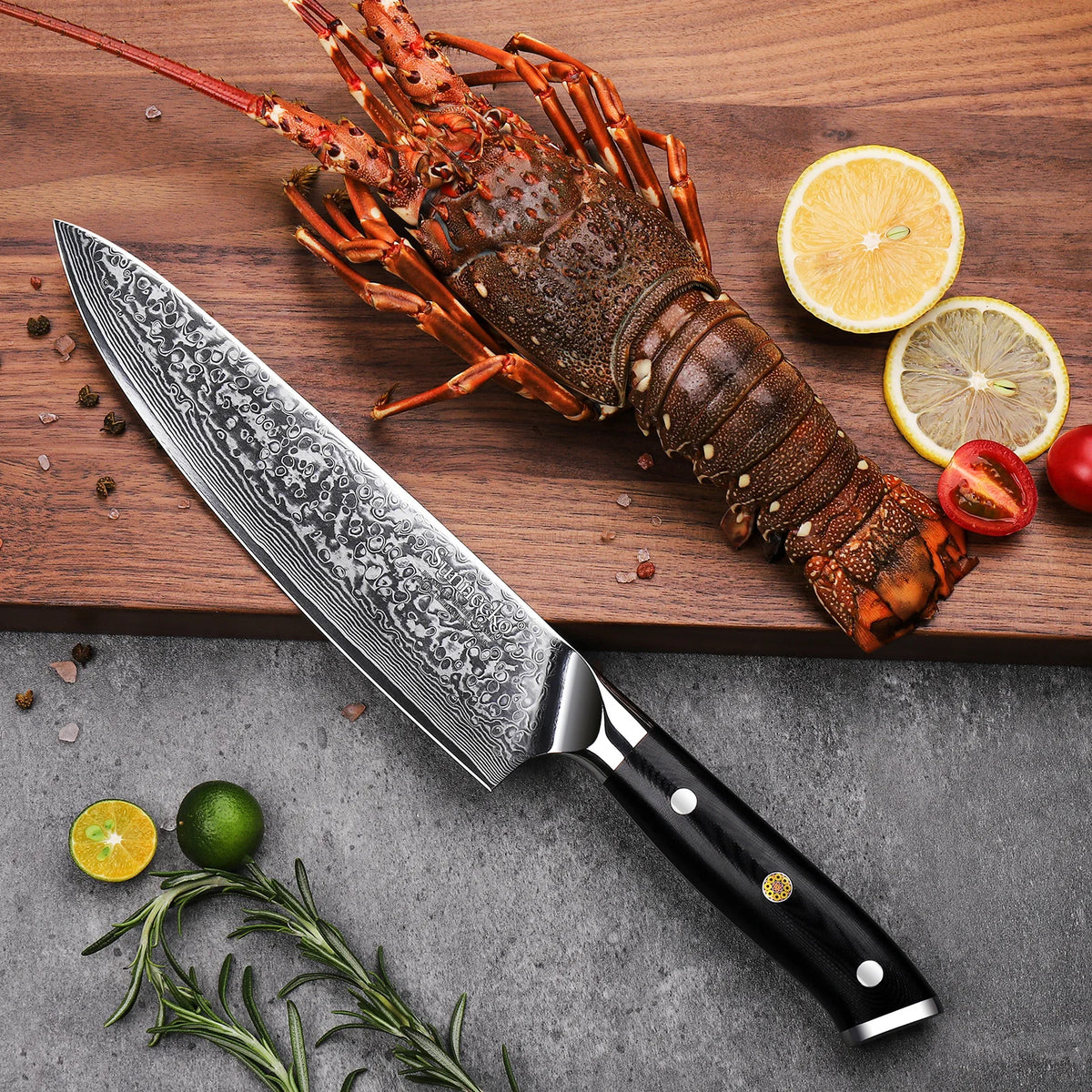 Sunnecko 73-Layer Damascus Steel Kitchen Knife Set | 1-4 Pc Kitchen Knife Set Axl