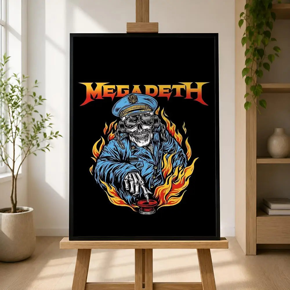 Megadeth Album Poster – Waterproof Self-Adhesive Wall Art Wall Art Poster Axl