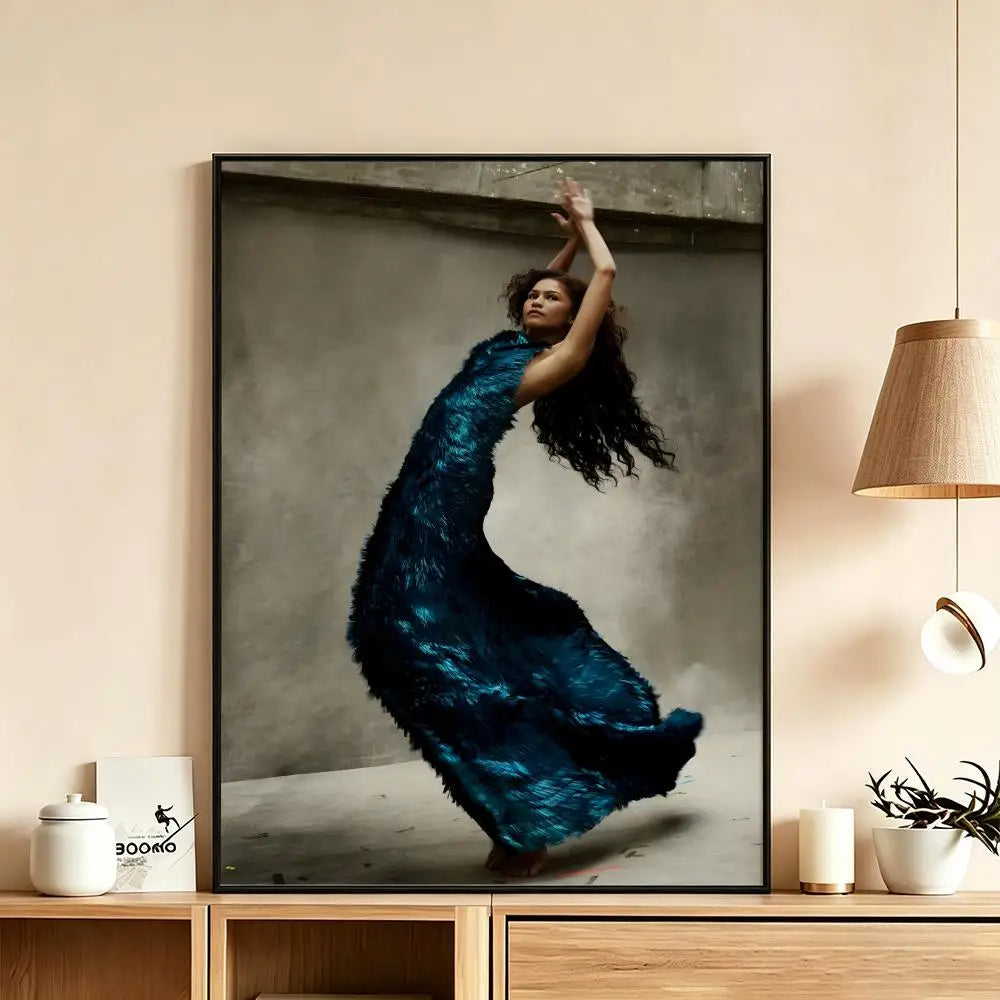 Zendaya HD Poster – Waterproof Sticky Wall Art Home Decor Wall Art Poster Axl White1 15X20cmNoframe