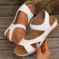 HAJINK Women's Wedge Sandals – Summer Casual Heeled Sandals Wedge Sandals Axl White 38