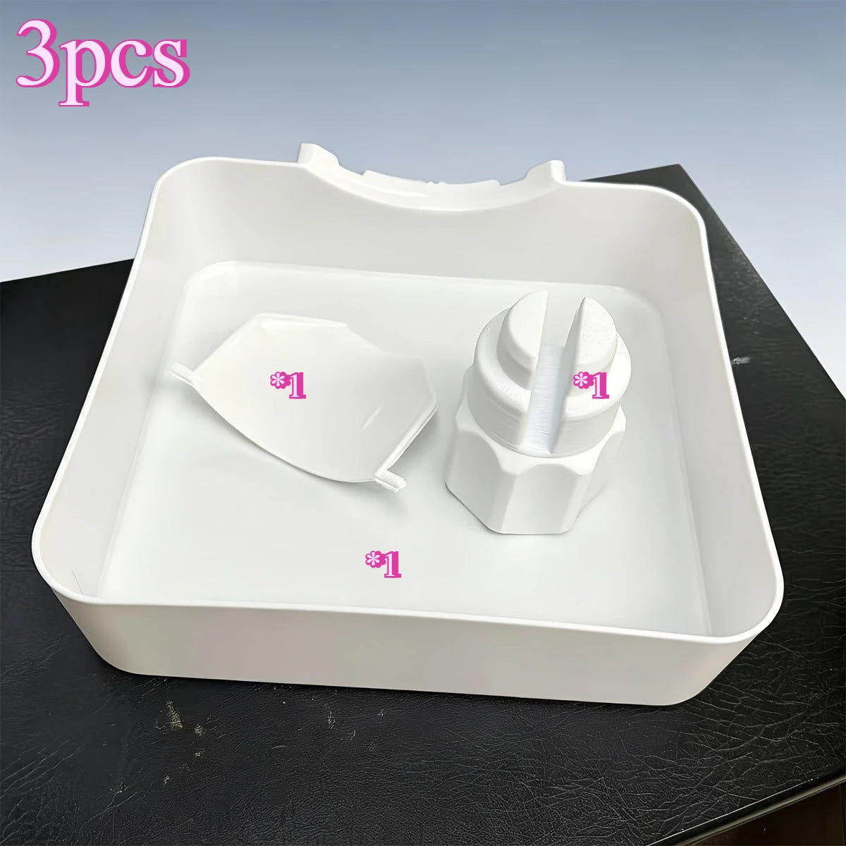 Washing Machine Drain Tray with Deflector & Lid Tool Set Washing Machine Accessory Axl White Set Of 3