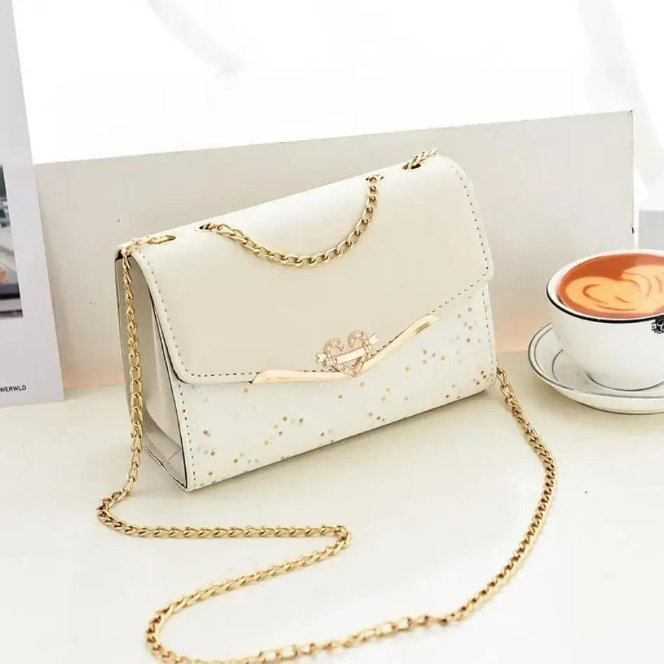 Women's Sequin PU Leather Shoulder Bag with Tassel | Crossbody Shoulder Crossbody Bag Axl