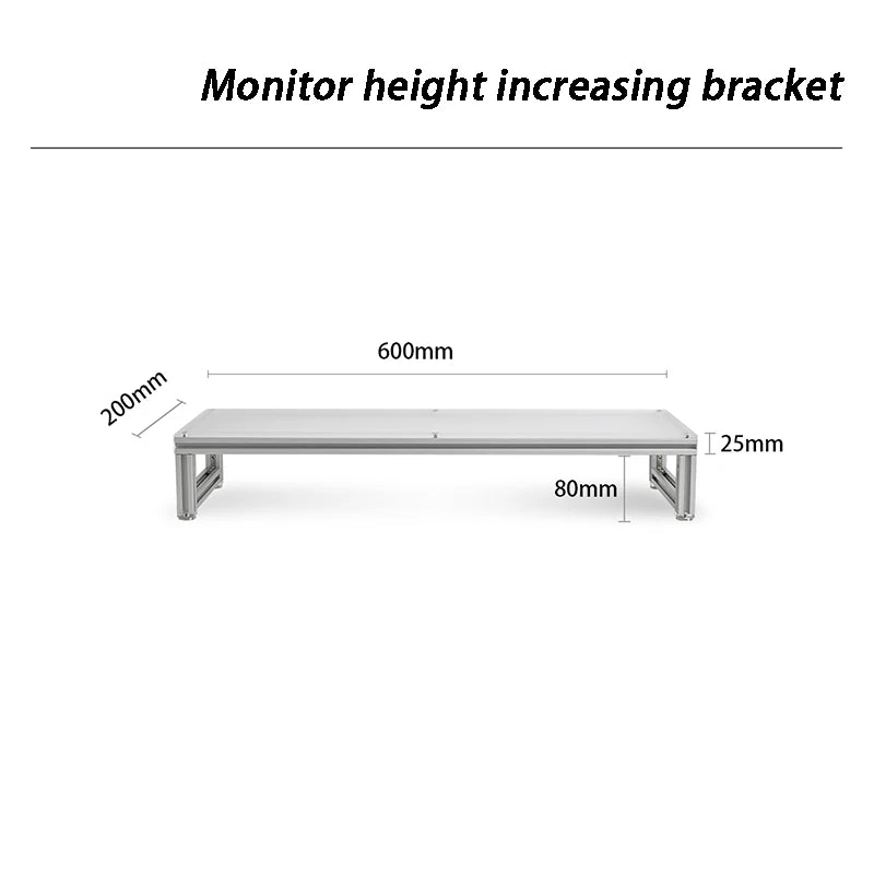 Acrylic & Aluminum Modular Monitor Riser Stand | Desk Organizer Monitor Riser Stand Axl 60x20x10cm