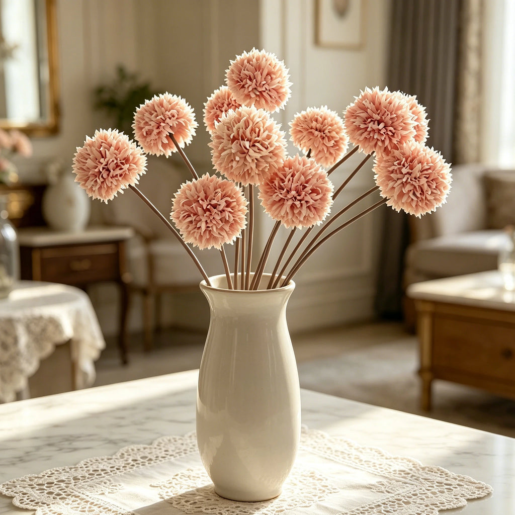 Silk Chrysanthemum Artificial Flower Bouquet | Wedding & Home Décor Artificial Flower Stem Axl