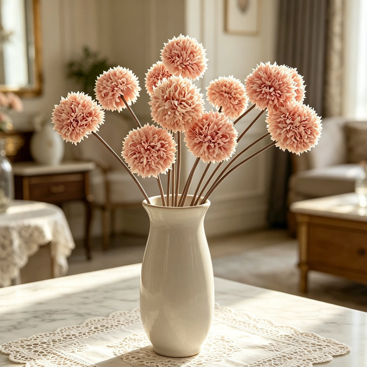 Silk Chrysanthemum Artificial Flower Bouquet | Wedding & Home Décor Artificial Flower Stem Axl