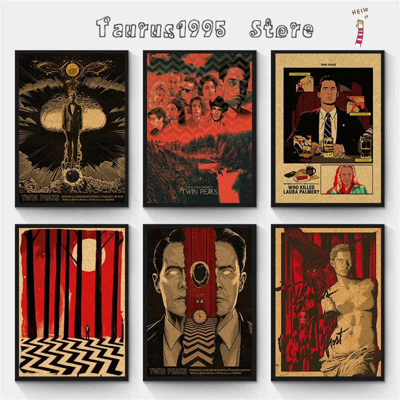 Vintage Horror Movie Kraft Paper Poster | Classic TV Wall Art Decorative Wall Poster Axl