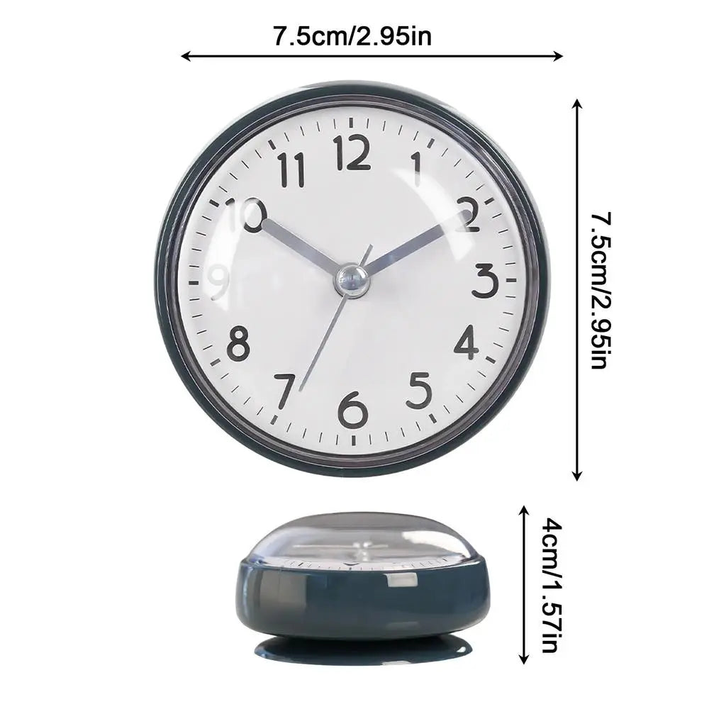 Waterproof Anti-Fog Shower Clock – Suction Mount Digital Waterproof Wall Clock Axl Dark Green