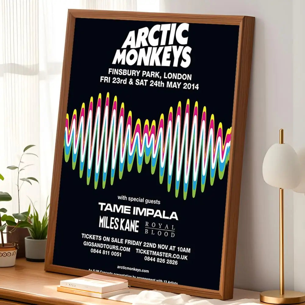 Arctic Monkeys Self-Stick HD Wall Art Poster | Waterproof Decor Music Wall Poster Axl