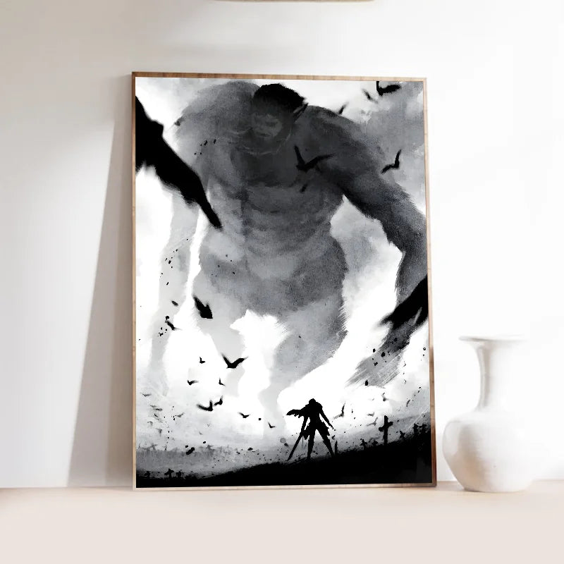 Attack on Titan Anime Poster | Self-Adhesive Waterproof Wall Art Anime Wall Poster Axl z9 10x15cm No Frame