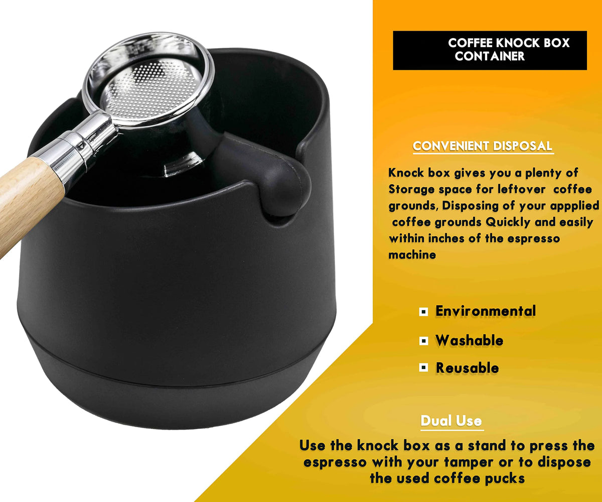 Coffee Knock Box – Espresso Grounds Dump Container & Knock Bar Coffee Knock Box Axl