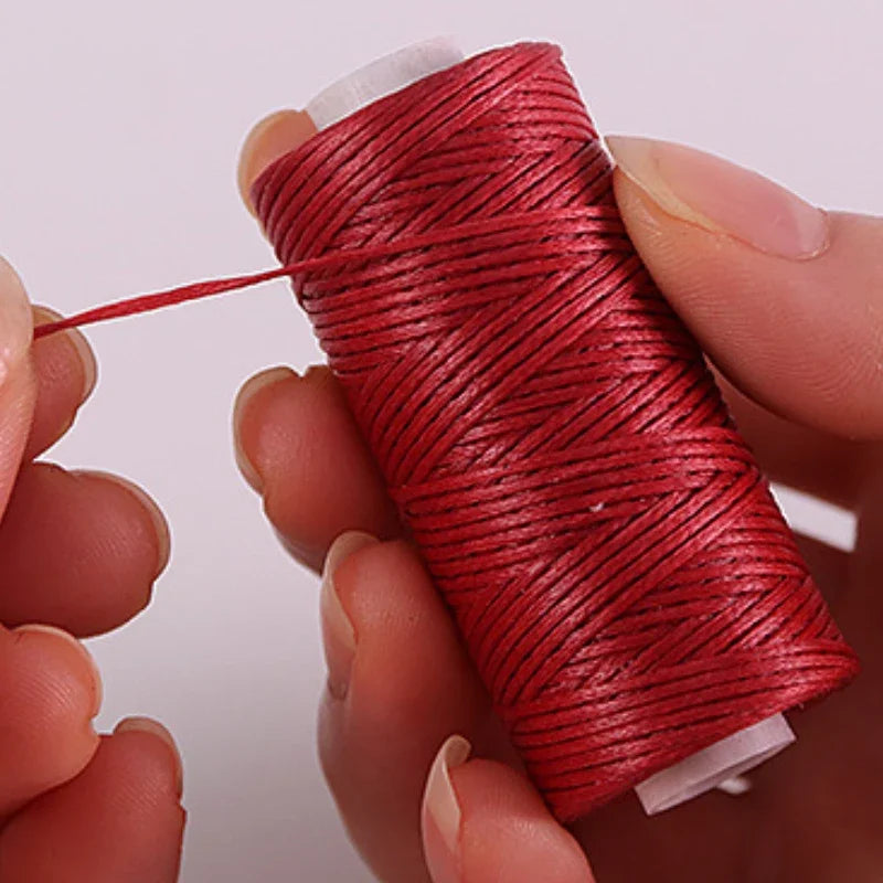 150D Flat Waxed Leather Thread 0.8mm – 50m DIY Sewing Spool Leather Craft Thread Axl