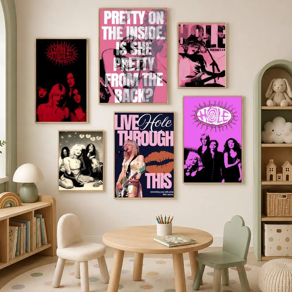 Band H-Hole Self-Stick HD PVC Wall Art Poster – Waterproof Decor Wall Art Poster Axl