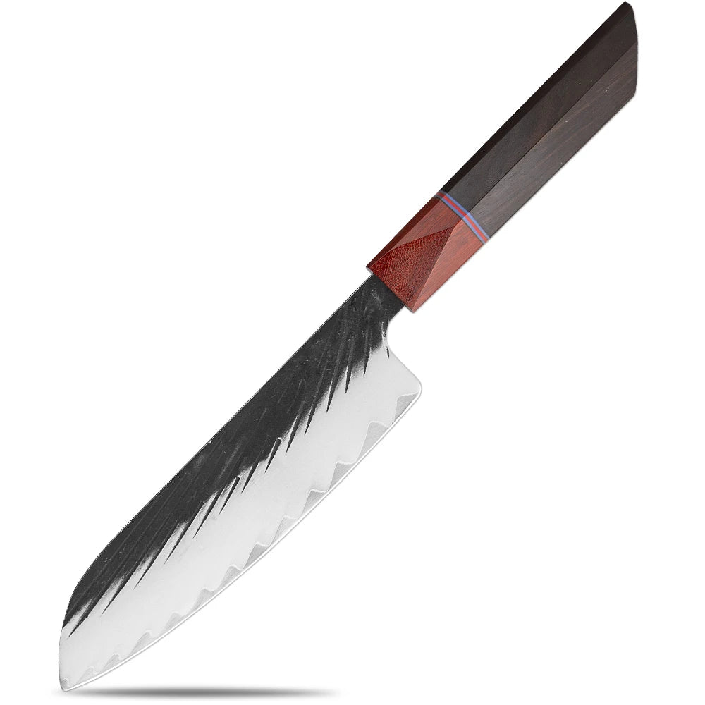 XITUO 1–7 Pc Japanese Chef Knife Set | Hand-Forged Steel Kitchen Knife Set Axl Santoku Knife