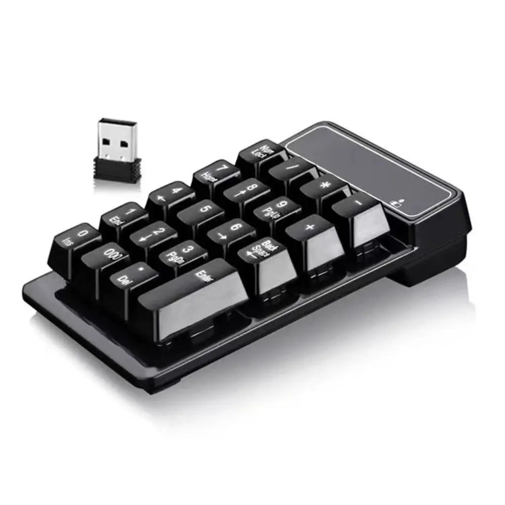 19-Key Wireless Numeric Keypad – Bluetooth, USB & 2.4G Wireless Numeric Keypad Axl Wireless