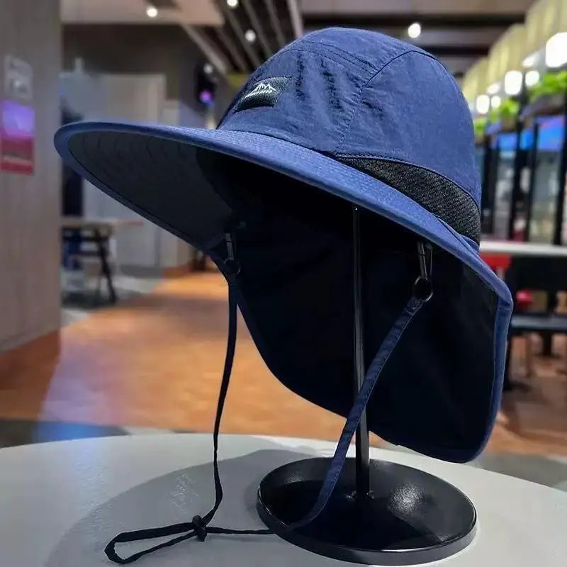 UPF Sun Protection Fisherman Hat – Lightweight Quick-Dry Cap Bucket Fisherman Hat Axl Navy A3