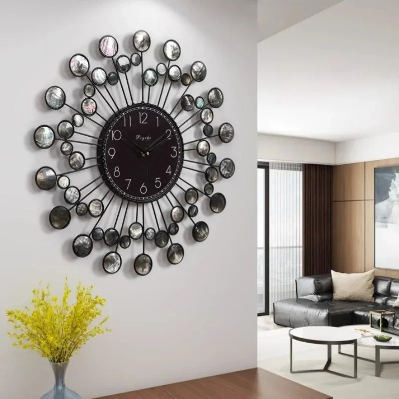 Luxury Shell Wall Clock – Nordic Silent Quartz Decor 58cm Silent Wall Clock Axl