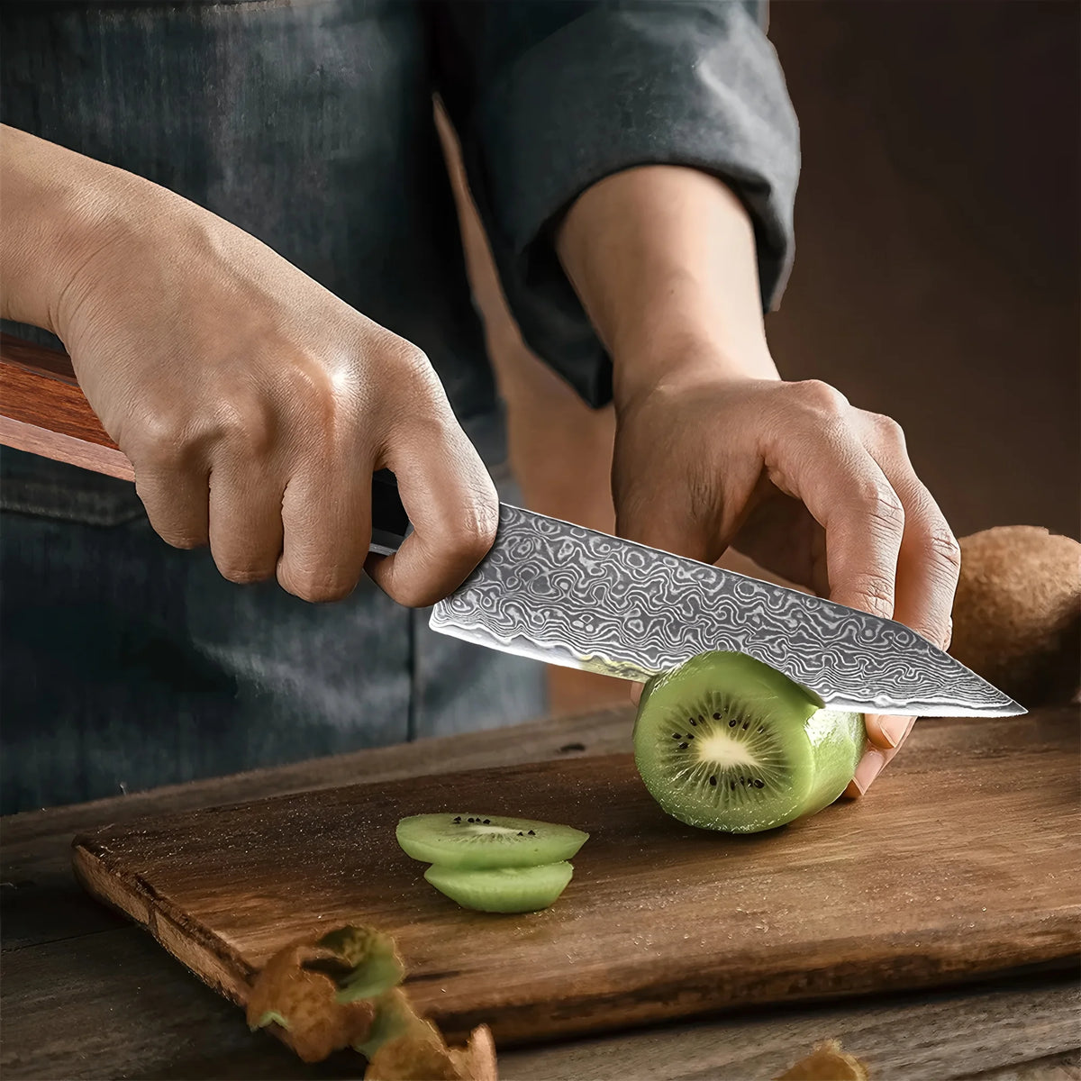 67-Layer Damascus Steel Chef Knife – 12.3" Slicing Knife Damascus Chef Knife Axl