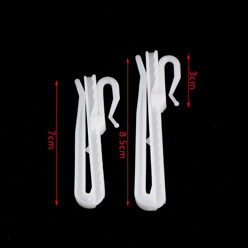 10-Pack White Plastic Curtain Hanging Hook Rings | Home & Office Curtain Hook Rings Axl