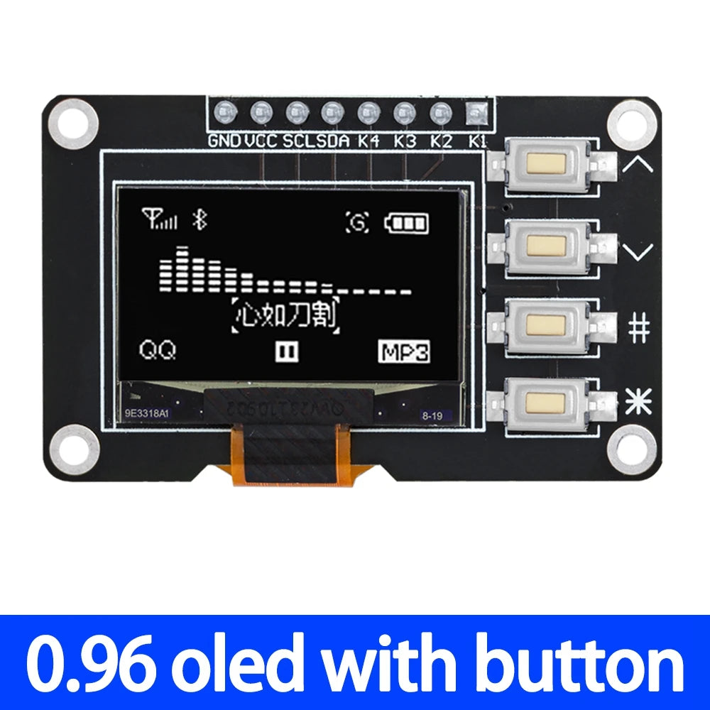0.96" OLED Display Module 128x64 I2C SSD1315 for Arduino OLED Display Module Axl 1pcs white