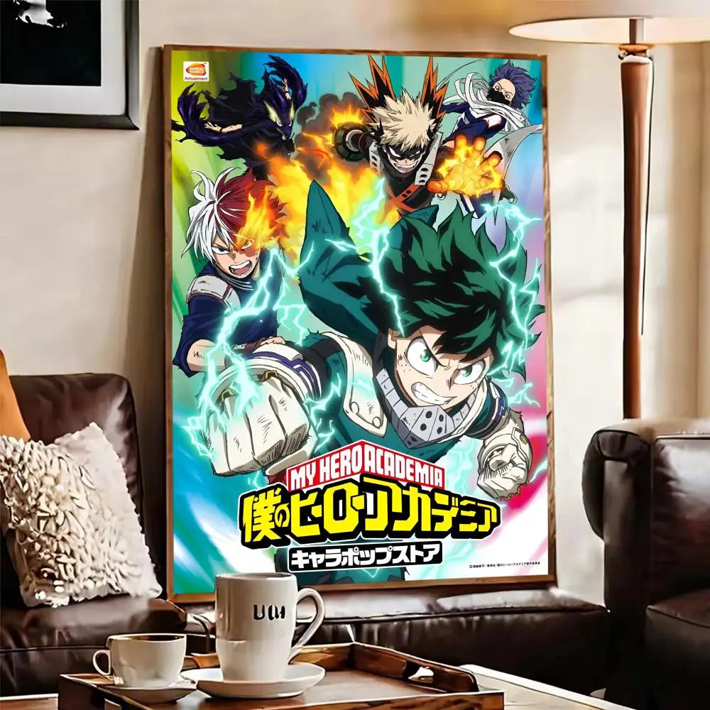 My Hero Academia Anime Canvas Wall Art – Unframed Poster Canvas Wall Art Axl