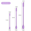 3-Piece Silicone Spatula Set – Mini Makeup & Skincare Scraper Makeup Spatula Set Axl Light Purple Three-G L