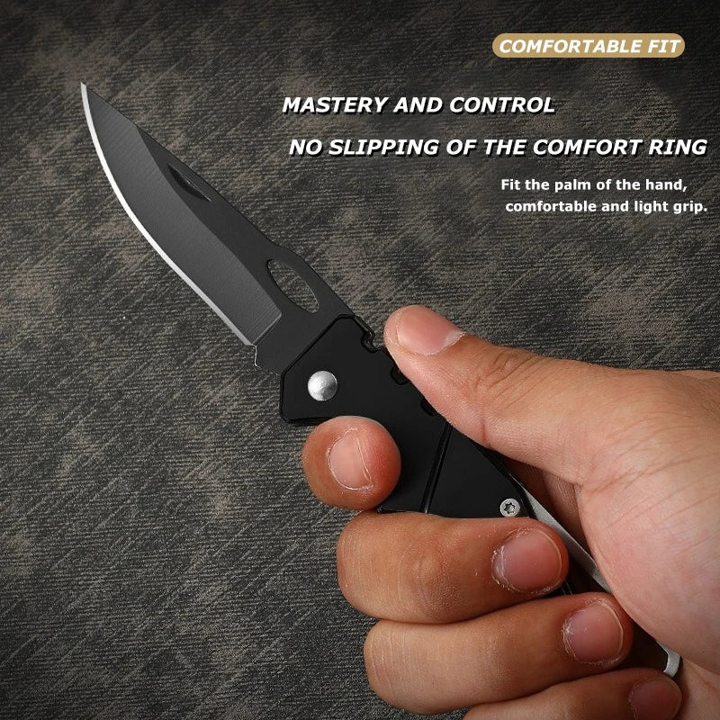 PLYS EDC Folding Pocket Knife – Carbon Steel Blade, All-Steel Folding Pocket Knife Axl