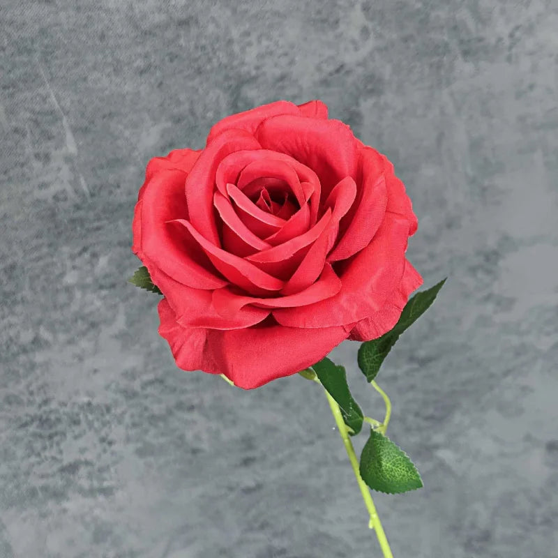 8 Artificial Silk Long Stem Rose Branches – Wedding Floral Decor Artificial Silk Flowers Axl