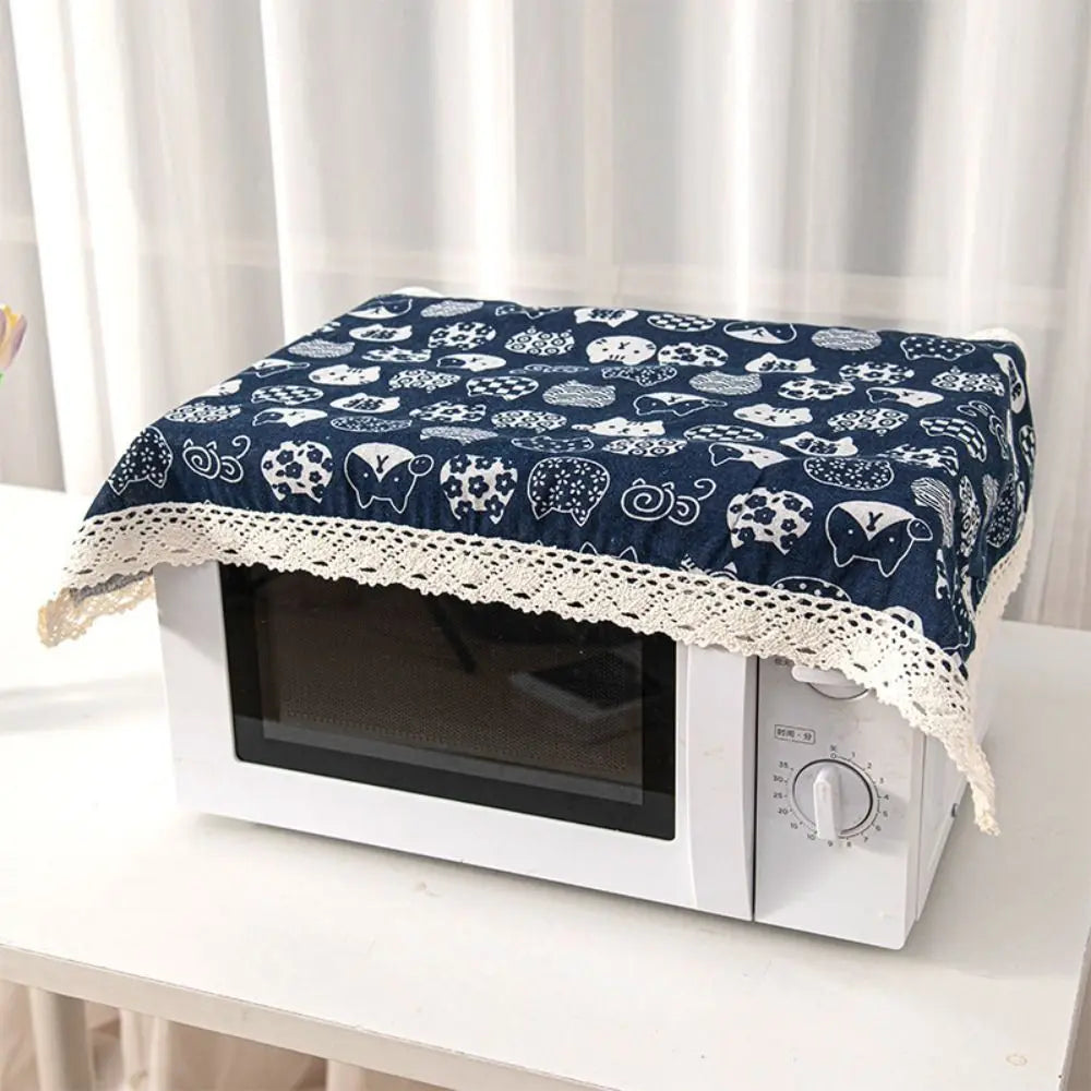 40x60cm Microwave Dust Cover – Anti-Slip Lace Fabric Mat Appliance Dust Cover Axl