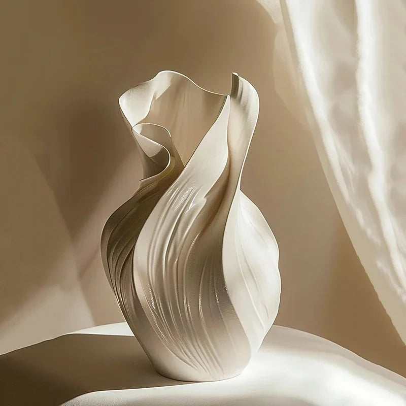 Nordic Ceramic Vase | Scandinavian Modern Home Décor Accent Decorative Ceramic Vase Axl