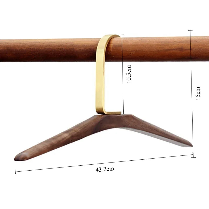 Nordic Walnut Wood Clothes Hanger Organizer – Space-Saving Rack Clothes Hanger Organizer Axl 1PCS