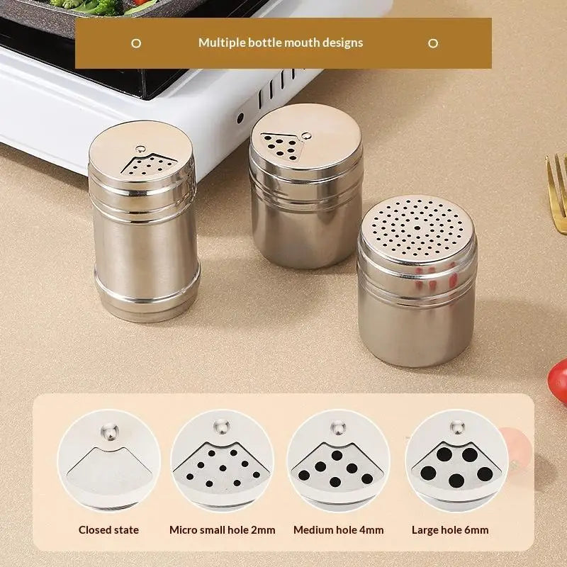 Stainless Steel Spice Shaker – Adjustable Holes & Rustproof Spice Shaker Axl