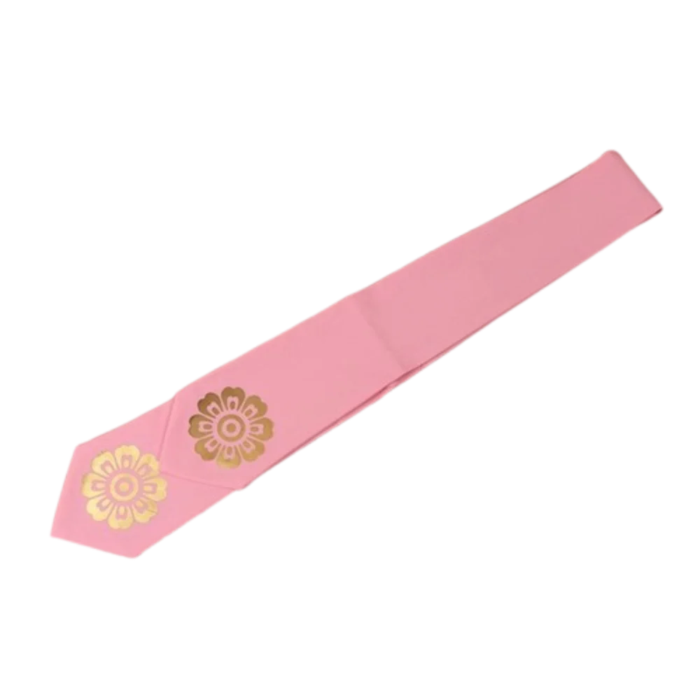 Korean Hanbok Headband – Floral Ribbon Hairband for Dance Costume Costume Headband Axl Pink