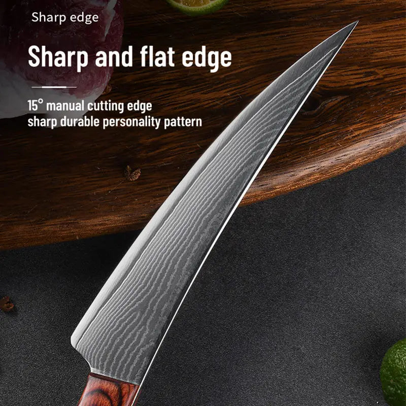 5.5" Damascus Steel Japanese Chef's Knife | Boning Knife Damascus Chef's Knife Axl