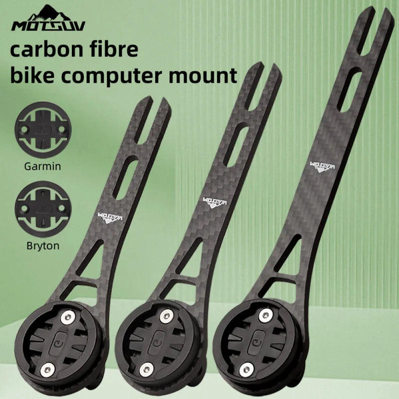 Carbon Fiber Bike Computer Mount Integrated Bracket for Garmin Bike Computer Mount Axl