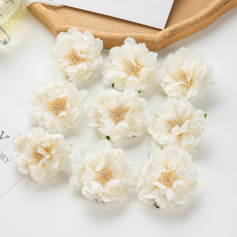 Silk Peony Artificial Flower Heads 10/30 Pcs – Wedding & Home Décor Artificial Flower Heads Axl color 2 10pieces