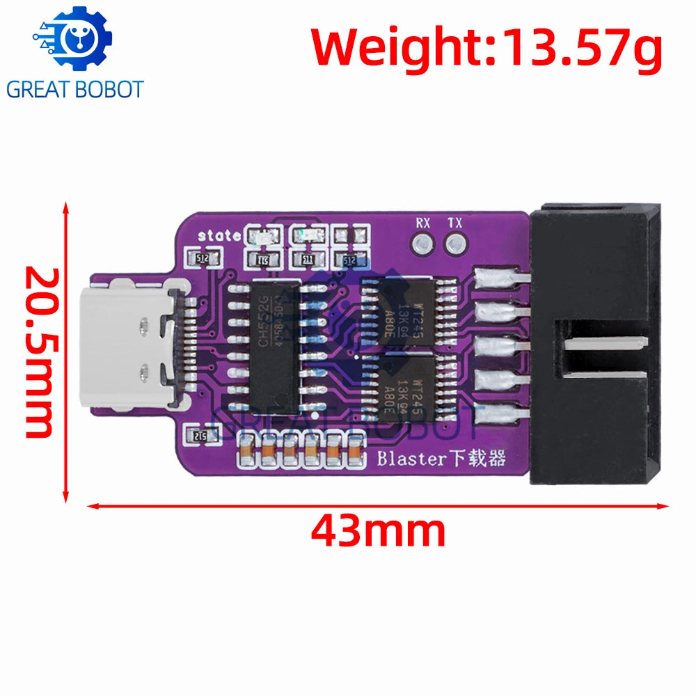 USB Blaster Type-C JTAG Programmer for ALTERA CPLD/FPGA JTAG Programmer Module Axl