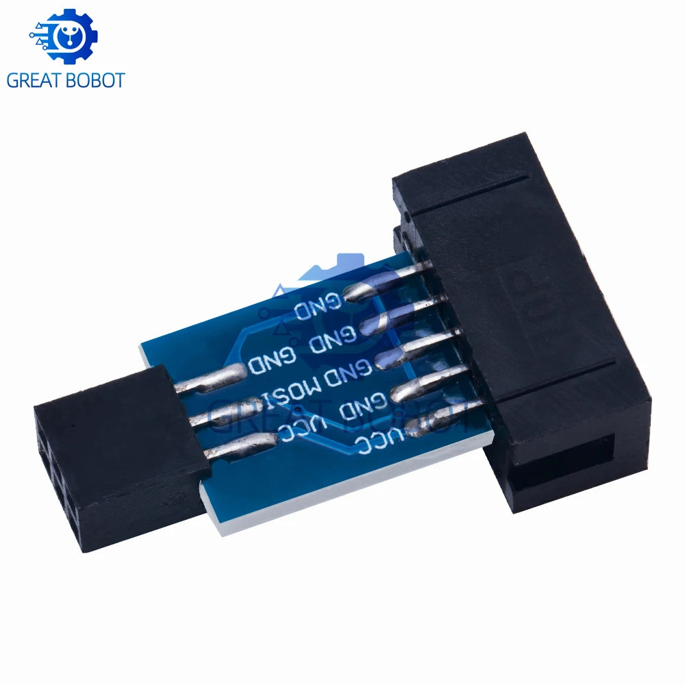 10-Pin to 6-Pin ISP Adapter Board for AVRISP, USBASP & STK500 ISP Adapter Board Axl