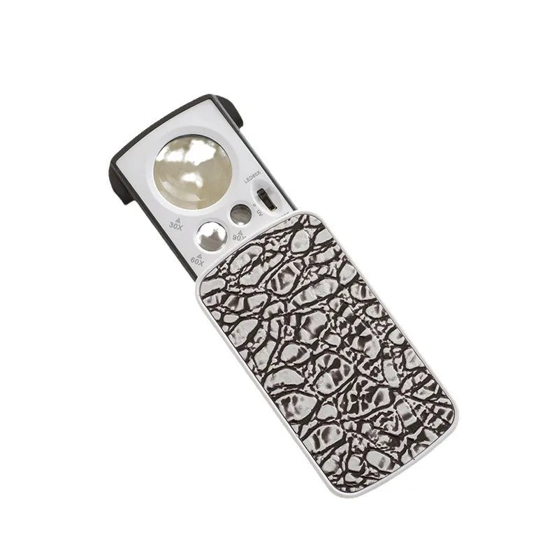 Triple Pull Jewelry Magnifier with LED & UV Currency Checker Jewelry Magnifier Loupe Axl