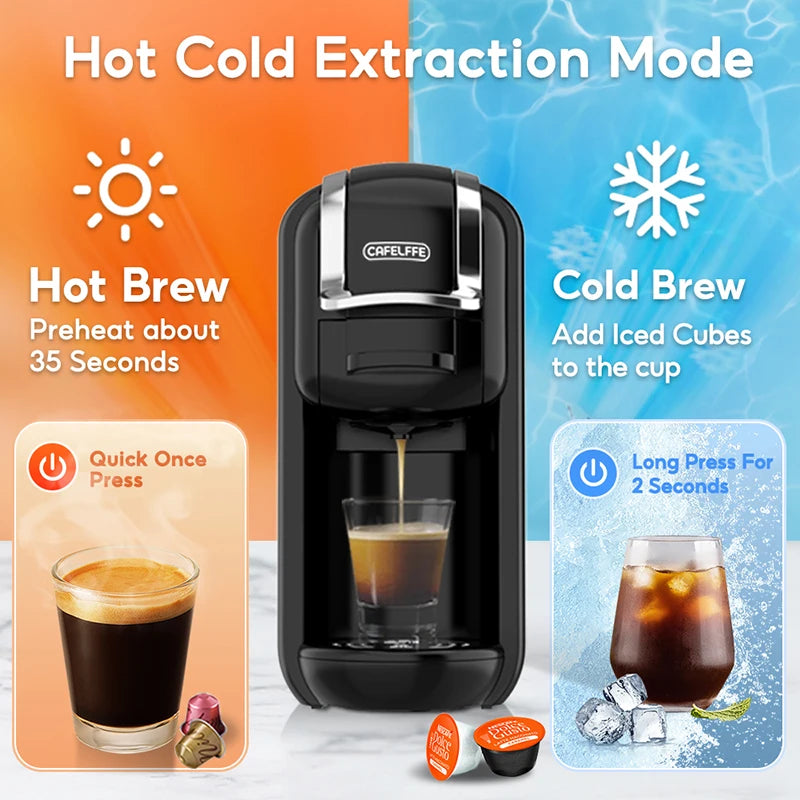 CAFELFFE MK-603 19Bar Capsule Espresso Machine | 4 Adapters Capsule Espresso Machine Axl