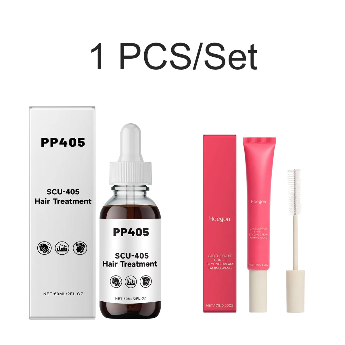 2-in-1 Hair Styling Cream & Nourishing Essential Oil Kit Hair Styling Kit Axl Cream and Serum 1PCS