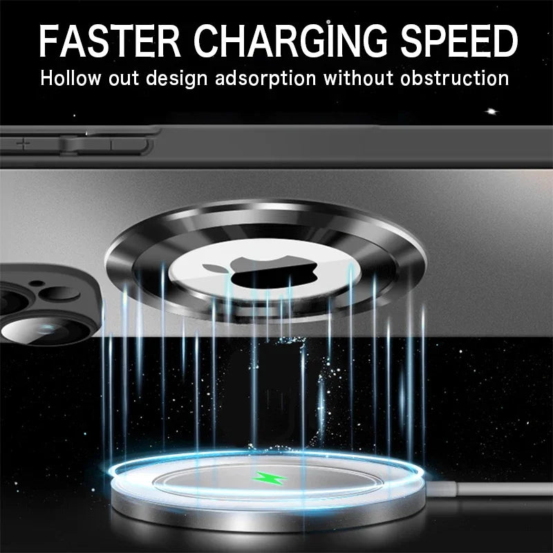 Matte MagSafe iPhone Case – Shockproof Camera Protection Cover Magnetic Phone Case Axl