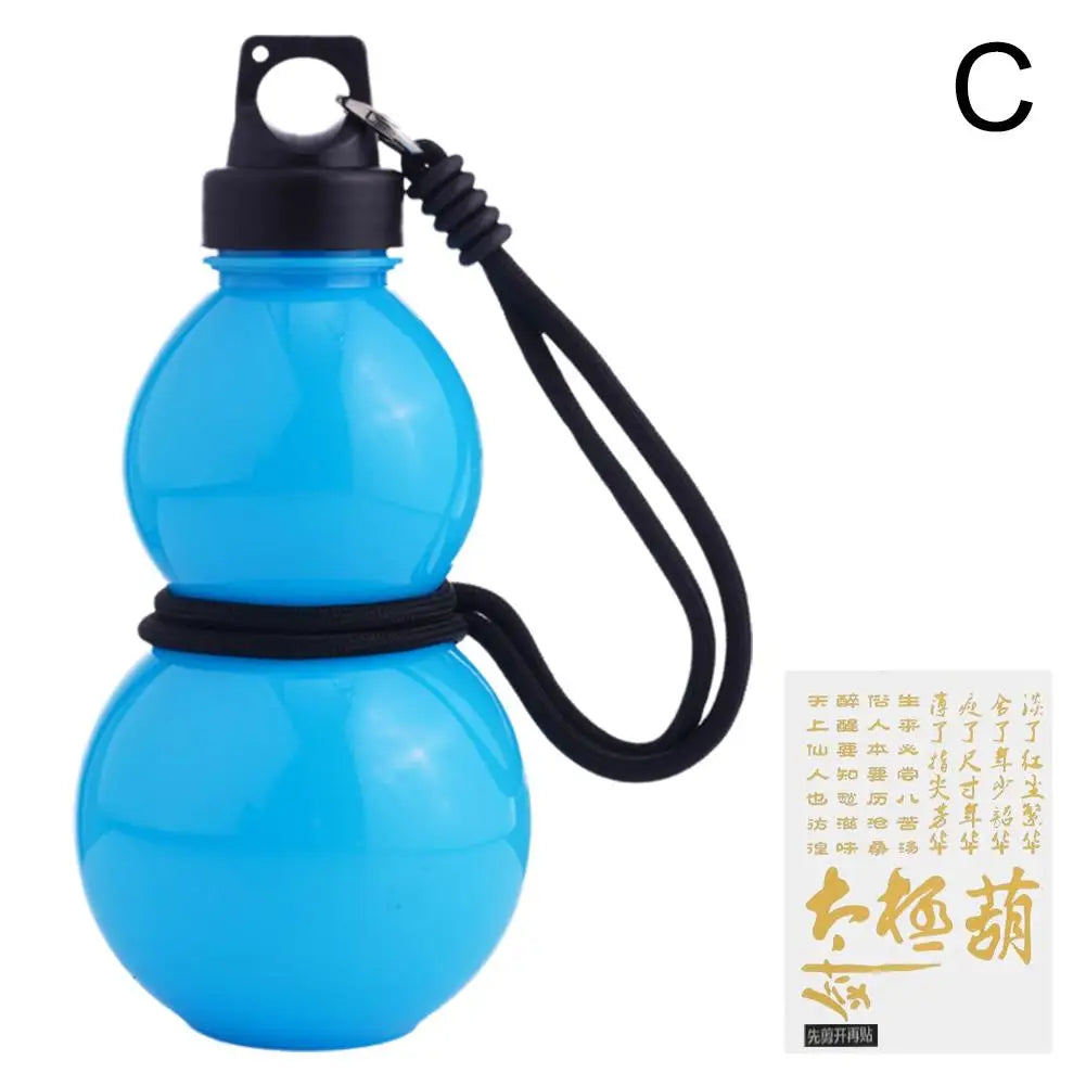 Gourd Water Bottle 750ml – Retro Chinese Design with Strap Sports Water Bottle Axl blue 500-1000ml