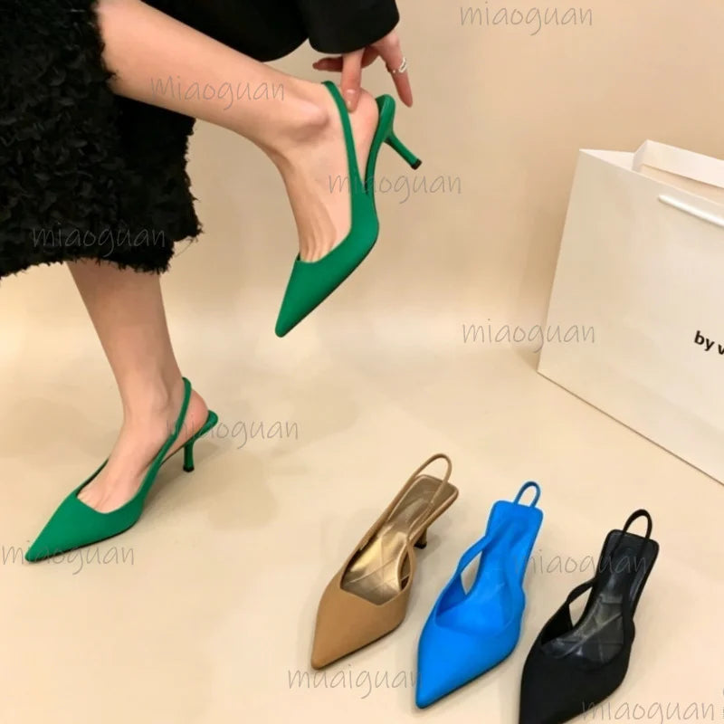 French Pointed Toe Women's High Heel Sandals – Elegant Pumps High Heel Sandals Axl