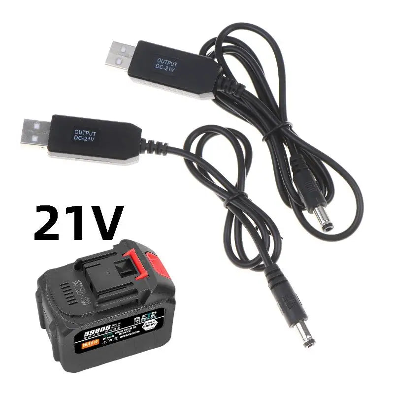 5V to 21V Boost Charging Cable – USB DC Lithium Battery Adapter USB Boost Charging Cable Axl